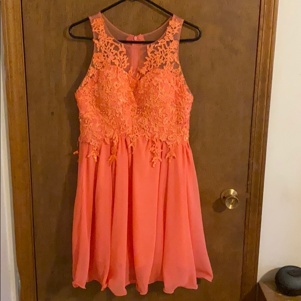 Coral dress
